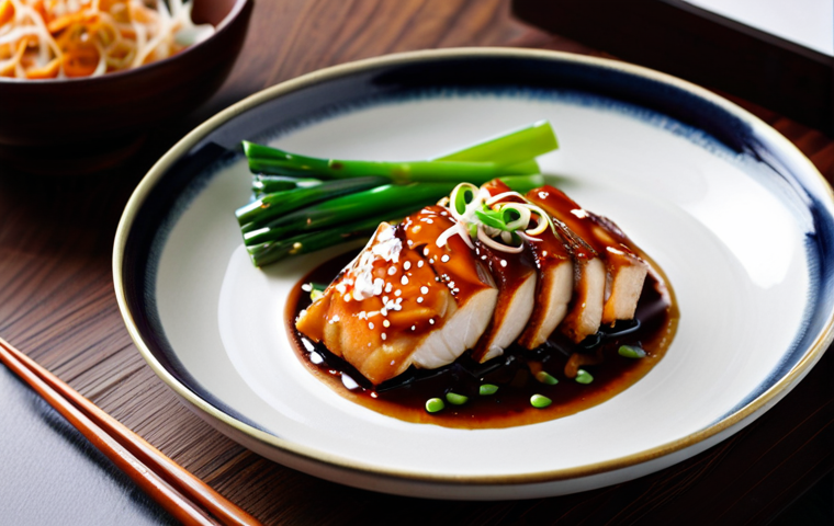 일본식 양념의 비밀 - Shoyu Craftsmanship**

Prompt: "A Japanese artisan carefully tending to large wooden barrels of ferm...