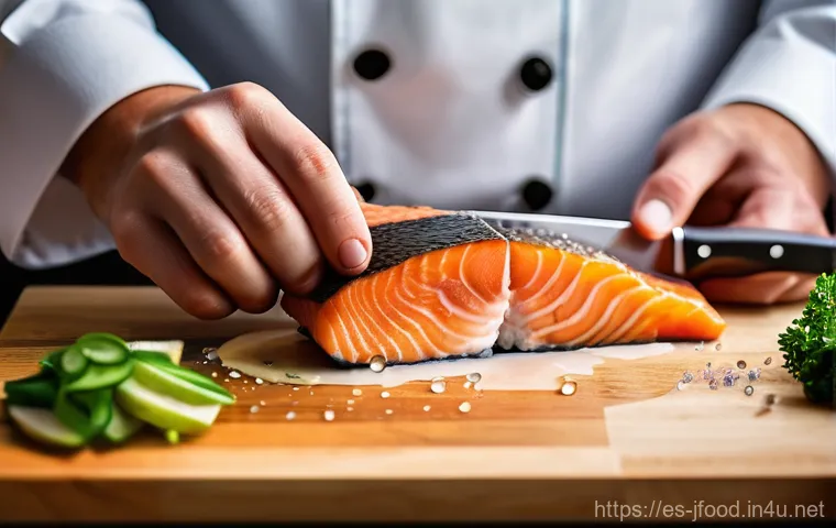 사시미용 생선 손질법 - Prompt 1: The Art of the Sashimi Cut**